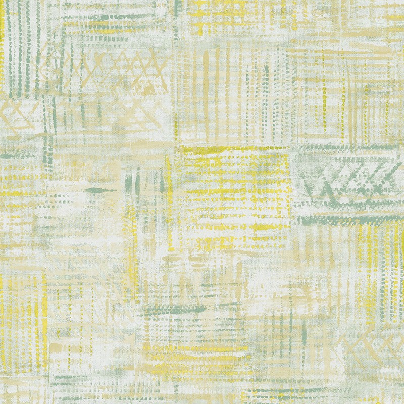 Papel pintado ÉTNICO AMARILLO Y VERDE