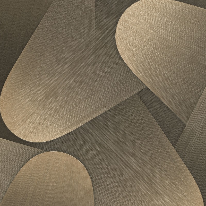 Papel pintado RETRO MODERNO BRONCE Y GRIS