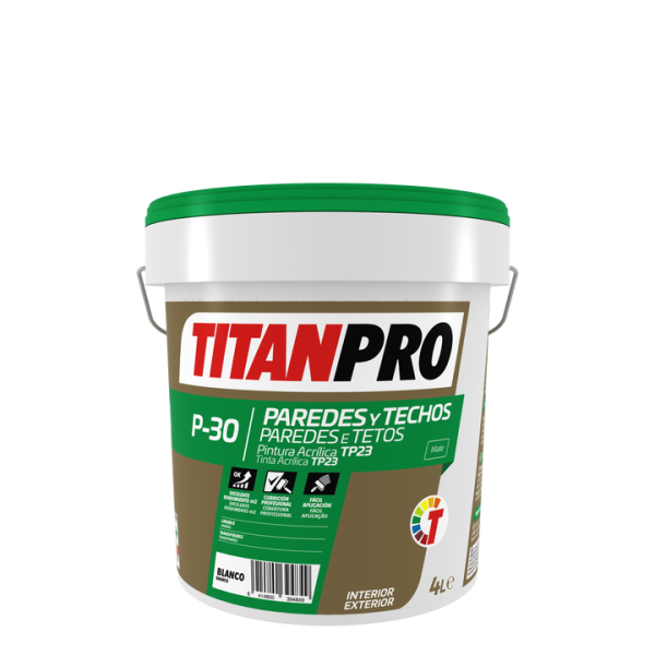 TITANPRO P30 ACRILICIA MATE BLANCO INT. EXT.